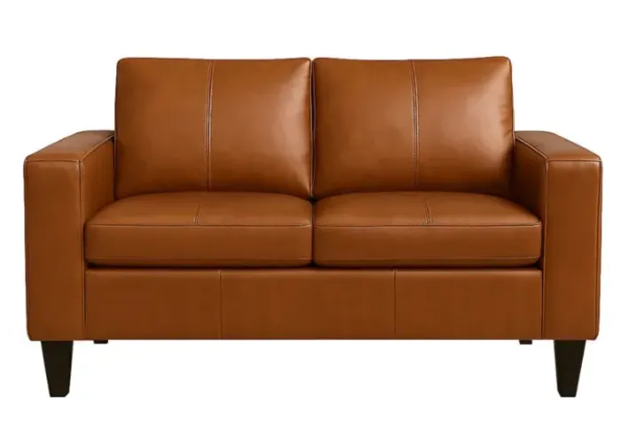 Sofá Royale em Couro Conhaque 1,51m - OpenBox - USADO