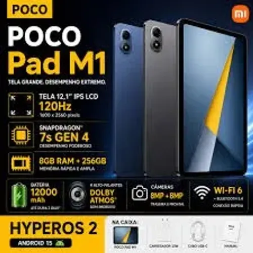 POCO PAD M1 256/8 12,1" NOVOS, LACRADOS
