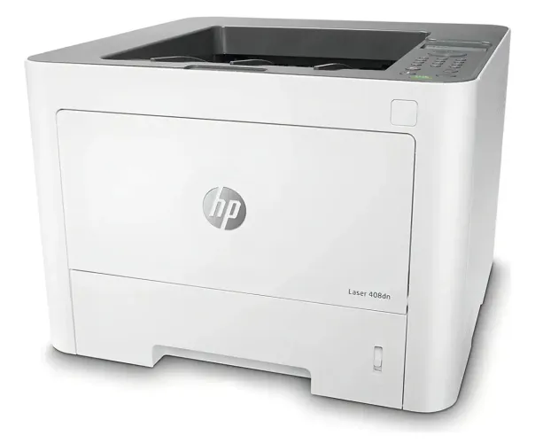 Impressora laser HP monocromática.