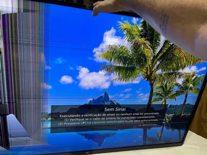 TV LG 55" Polegadas - 55UM7470PSA - Placa perfeita - Tela quebrada