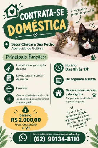 Contrata-se doméstica