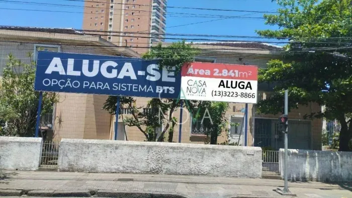 Terreno para alugar, 2841 m² por R$ 207.300,00/mês - Gonzaga - Santos/SP