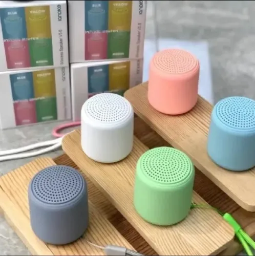 Mini Caixa De Som Inpods Little Fun Macaron Portátil Bluetooth
