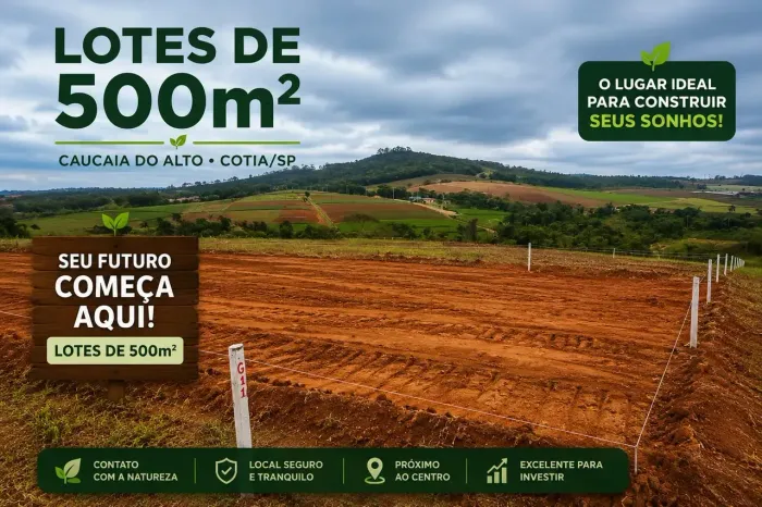RT65 - Lotes Ideais para Morar em Cotia