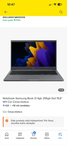 Notebook Samsung
