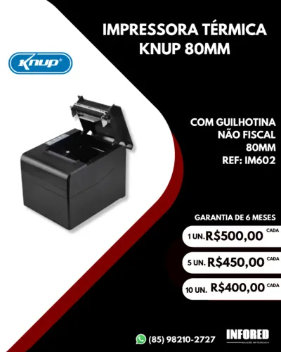 Impressora térmica Knup 80MM IM602