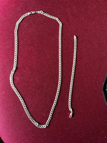 Cordão Prata 925 7mm + Pulseira Prata 925 7mm