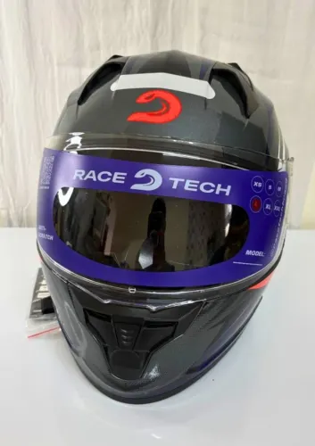 Capacete Race Tech Sector Electro Titanium Cor Cinza-escuro Tamanho Do Capacete 60