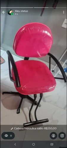 Cadeira hidráulica salão