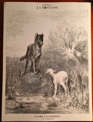 Kit 24 ilustrações Gustav Doré para as Fábulas de La Fontaine