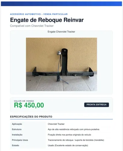 Engate para Chevrolet Tracker