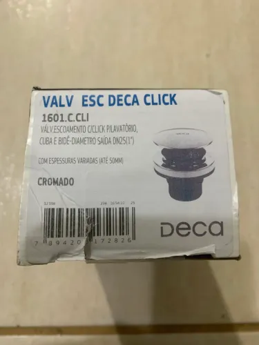 Válvula de escoamento para Banheiro Deca Click Cromado - 1601.C.CLI