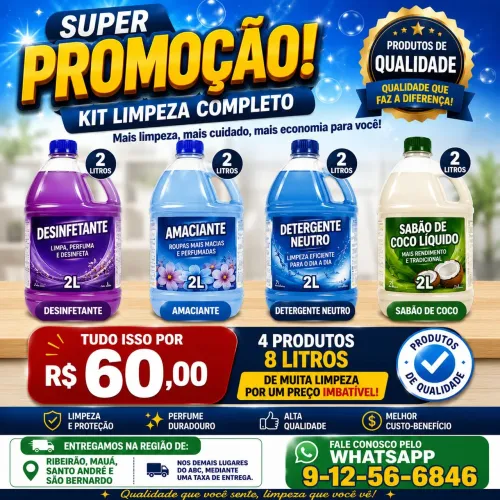 Kit de Produtos de Limpeza