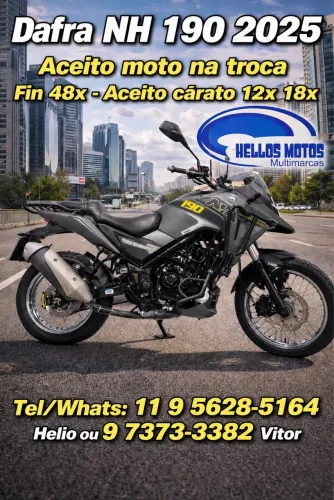 Dafra Nh 190 2025 abs aceito moto fin 48x aceito cartão 12 x 18x 1.8% am