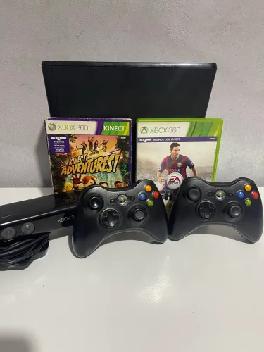 XBOX 360 DESBLOQUEADO COM HD DE 300 GB + KINECT + 3 JOGOS