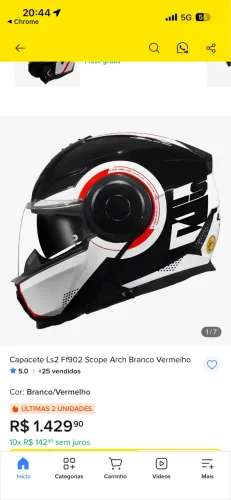 Capacete ls2 articulado