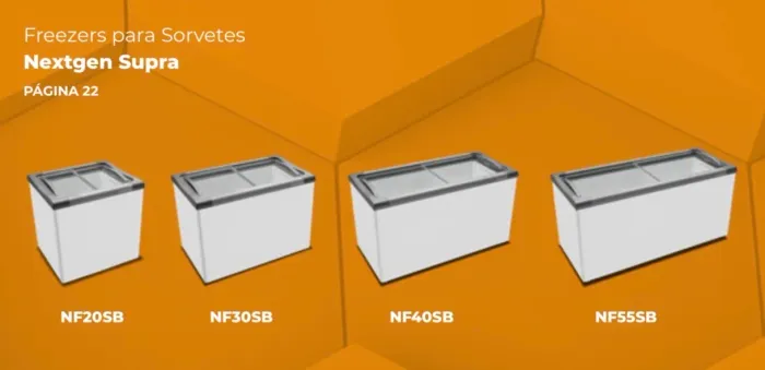 Freezer horizontal porta de vidro metalfrio