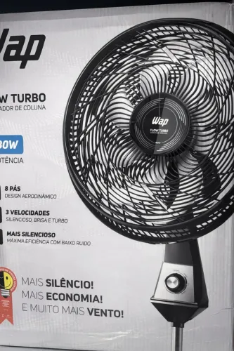 Ventilador de Coluna WAP Flow Turbo 180W - Potente e Silencioso