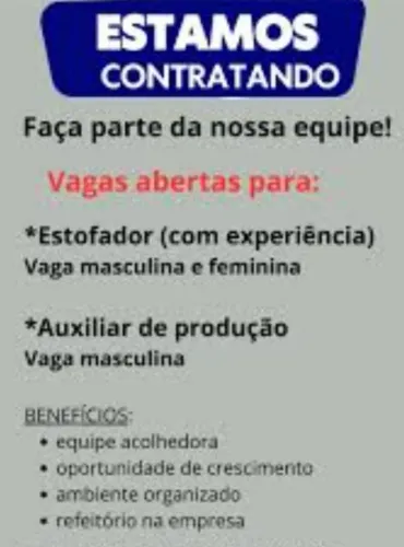 Preciso de estofador com experiência 