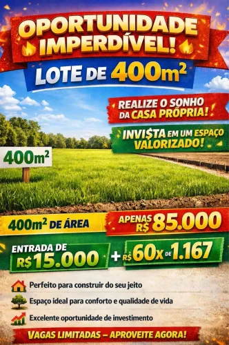 ADQUIRA SEU LOTE COM ENTRADA REDUZIDA.