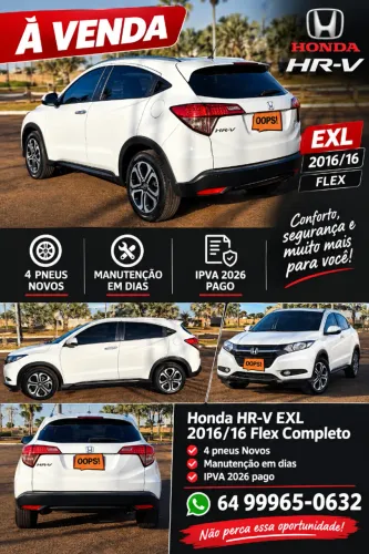 Honda HR-V EXL 1.8 Flexone 16V 5P Aut. 2016
