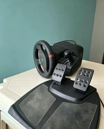 IMPERDÍVEL VOLANTE GAMER COM PEDAL