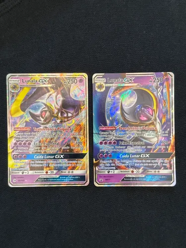 Cartas pokémon Lunala GX 66/149 e SM17 Promo