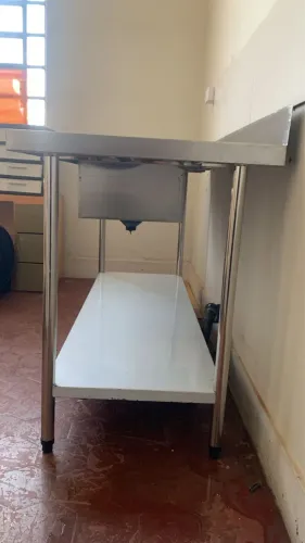 Tampo pia aço inox industrial com Cuba 
