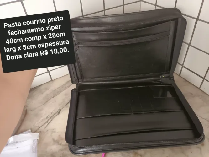 Pasta para papéis com fecha ziper