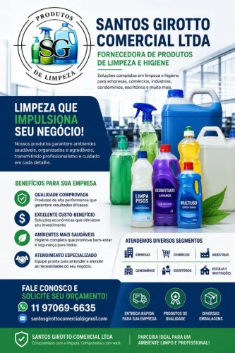 Fornecedor de produtos de limpeza e higiene para escritório 