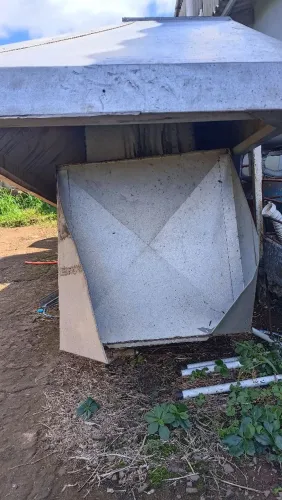 COIFA INDUSTRIAL GRANDE COMPLETA COM DUAS TORRE PARA CHAPA E CHURRASQUEIRA 