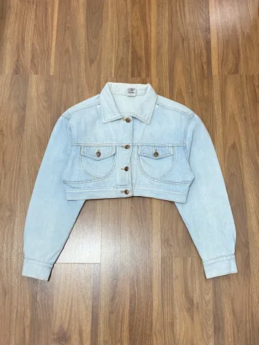 Jaqueta jeans vintage cropped