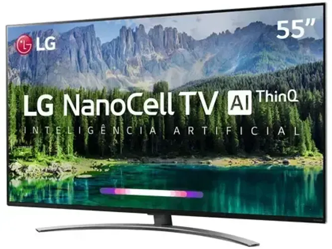 Smart TV LG 55'' 4K Ultra HD NANO AI Webos 26 55UN85C HDR10 Bluetooth Wi-Fi Google Cast