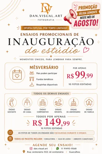 Ensaios promocionais de inauguração