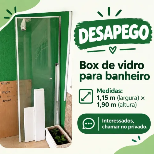 BOX DE VIDRO BANHEIRO