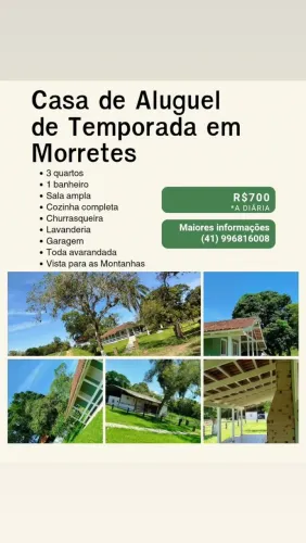 Casa de Campo para temporada em Morretes 