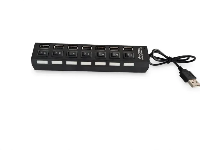 Hub USB 7 Portas 2.0 Com Botão On Off Individual + Led - PC Notebook -seminovo