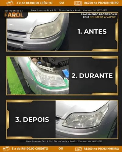 Restauração se FAROL COM POLÍMERO