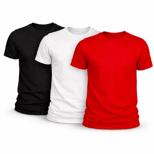Kit 3 camisas Caneladas