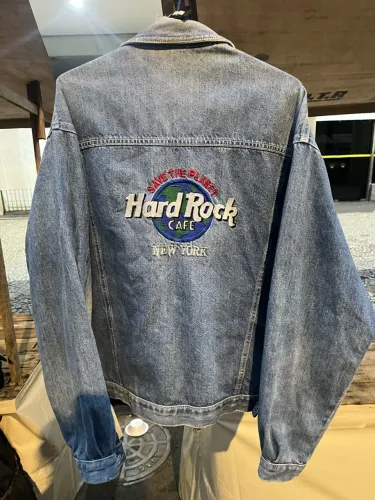 Jaqueta jeans vintage da Hard Rock Cafe New York