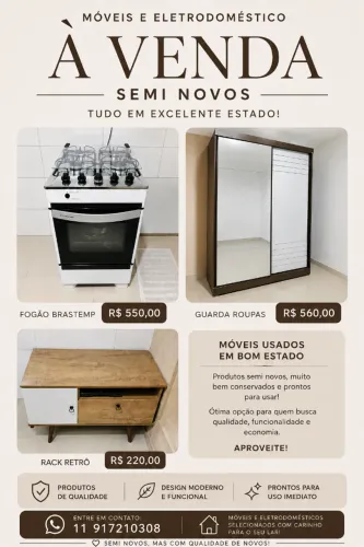 Guarda Roupas, Fogão, Rack Retrô