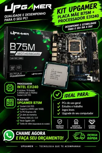 Placa Mãe DDR3 UP GAMER MODELO B75M LGA1155