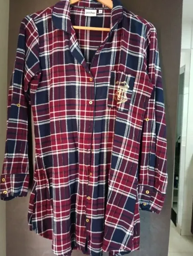 Camisão Harry Potter M, xadrez com fios dourados