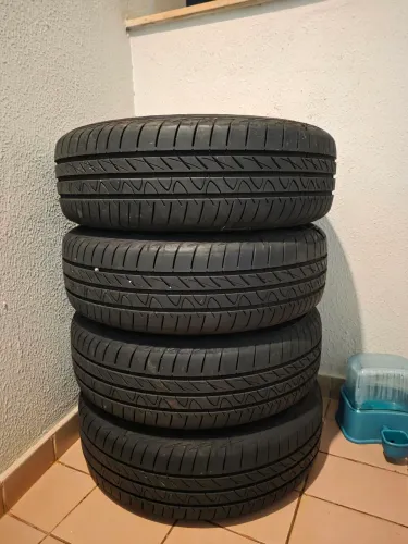4 pneus CONTINENTAL 2 mil km rodados 185/65 aro 15 + rodas de ferro