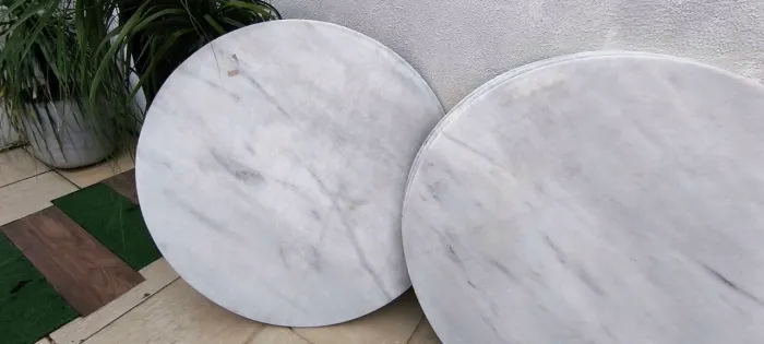 Tampão de mesa em mármore com 1,20 de diâmetro cada são 6 tampões