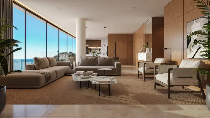 Apartamento de luxo na Praia Brava: 4 quartos, 4 suítes, 2 salas, 6 banheiros, 3 vagas de 