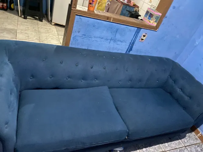 Vendo sofá azul grande 400