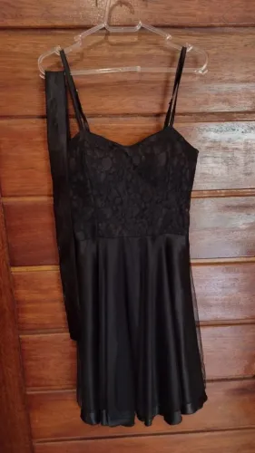 Vestido de festa, casamento, debutante rendado preto