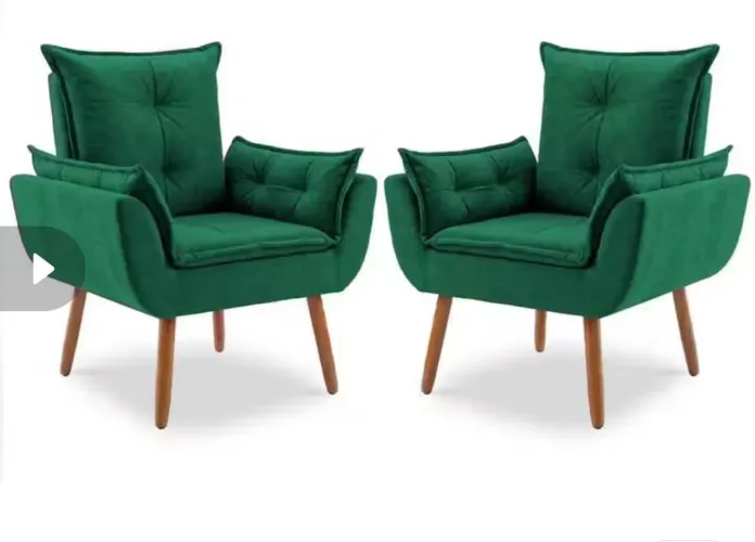 Poltronas novas um par cor verde nunca foi usada