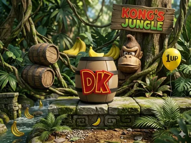 Barril Donkey Kong Dk Nintendo Gamer